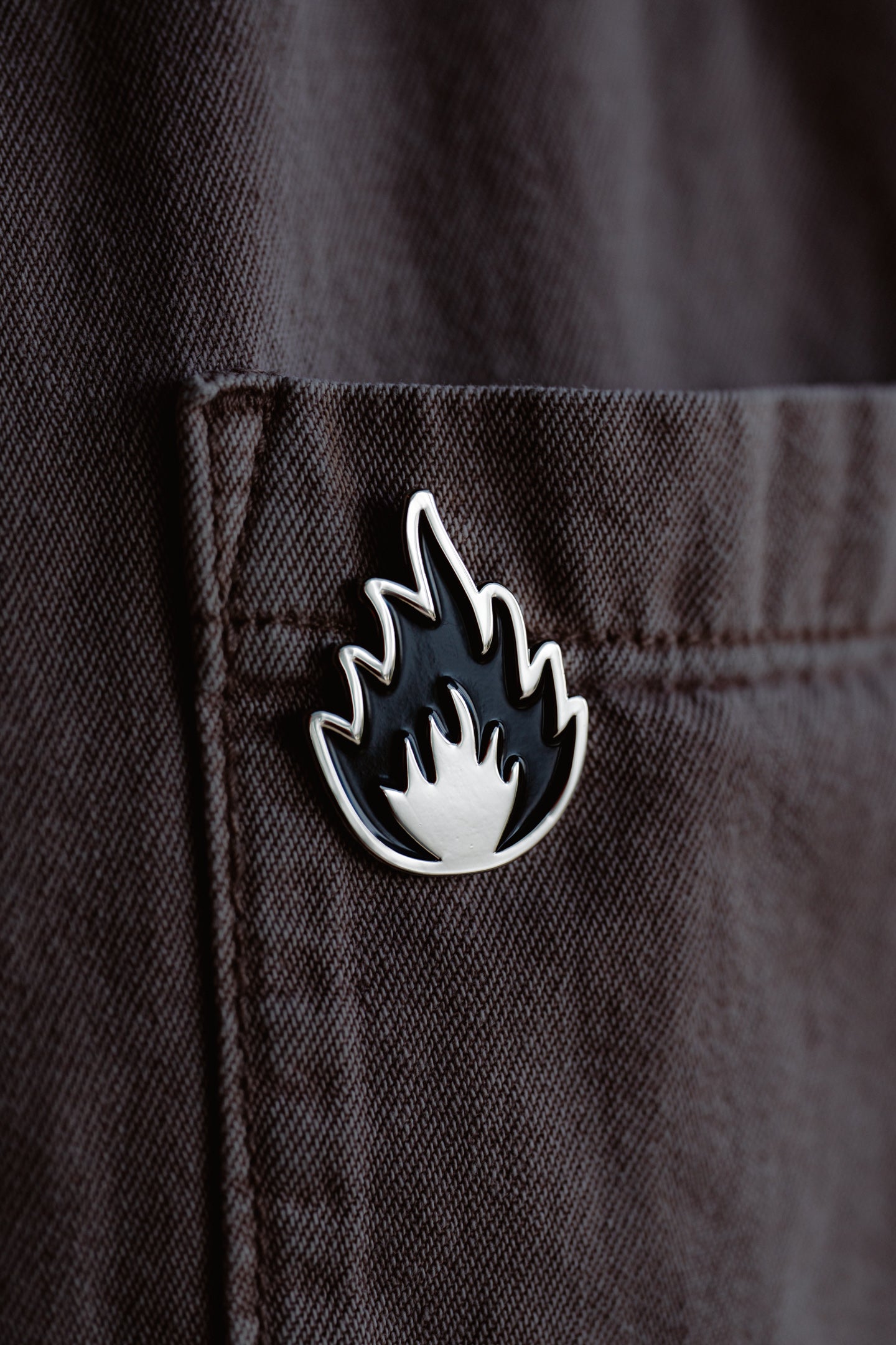 Flame Pin Badge