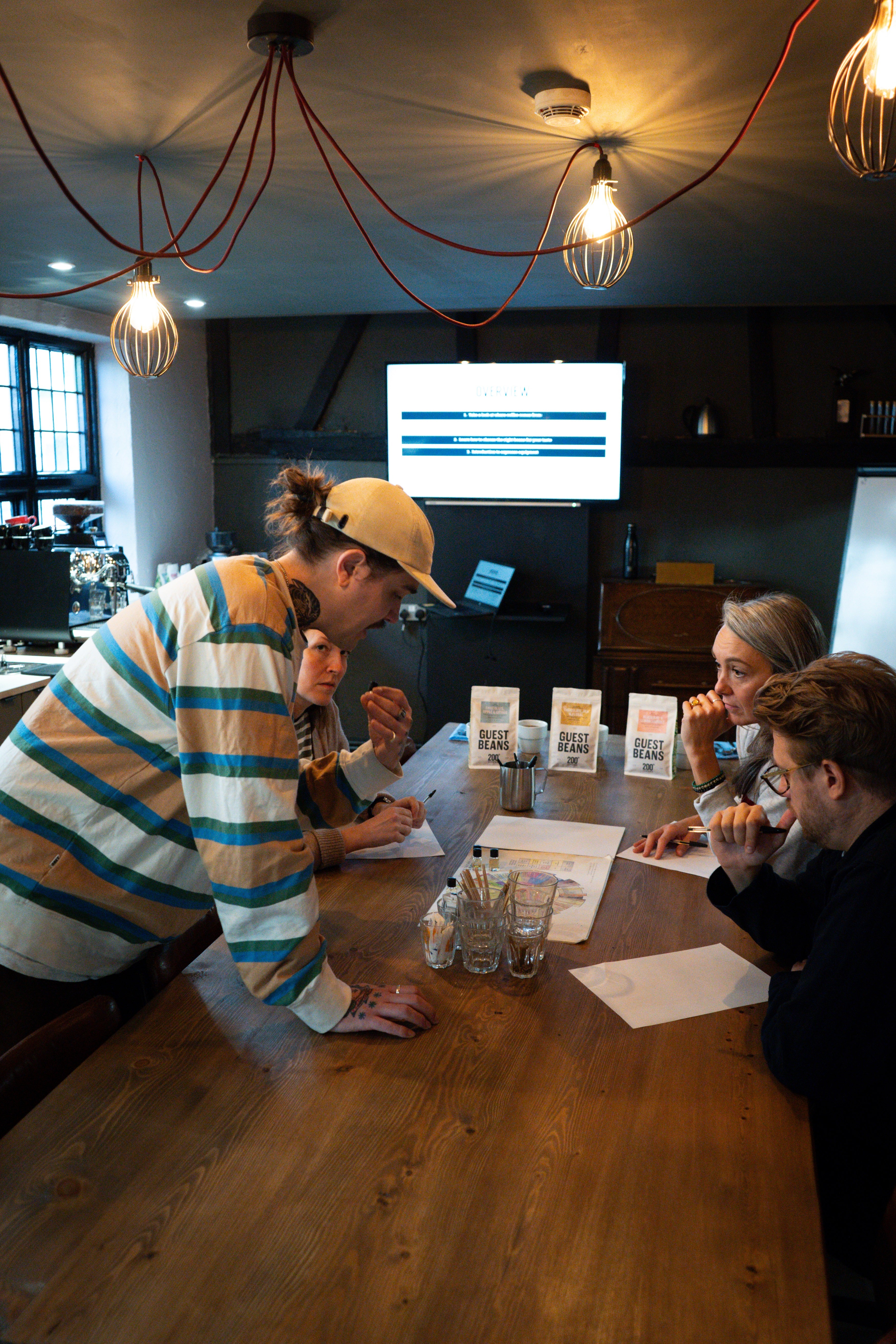 Our Barista trainer teaching a group of students