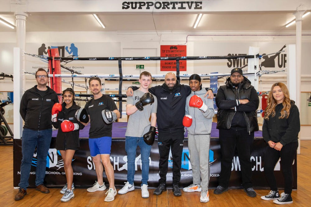 switch up charity group at boxing gym