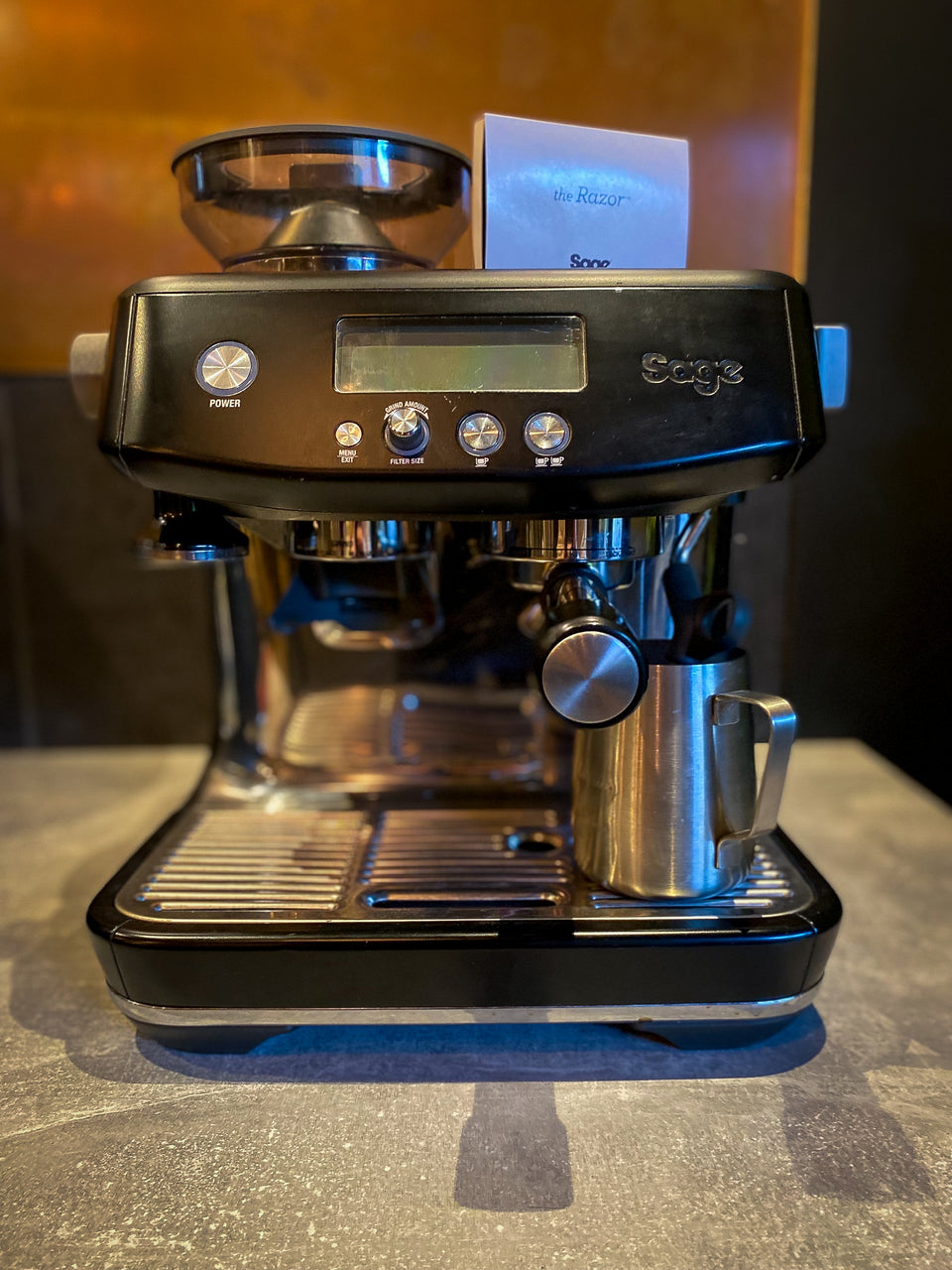 Sage Barista Pro Espresso Machine [Black Truffle]