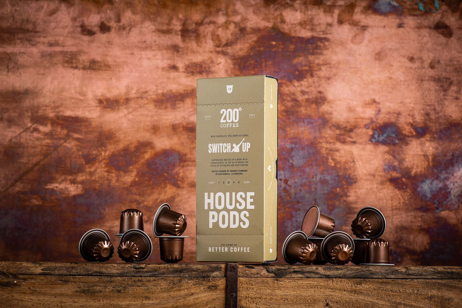 Switch Up Charity Coffee Pods from 200 Degrees coffee