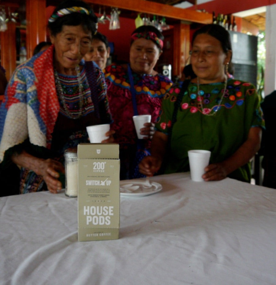 The coffee farmers of la morena guatemala with 200 degrees charity coffee pods 